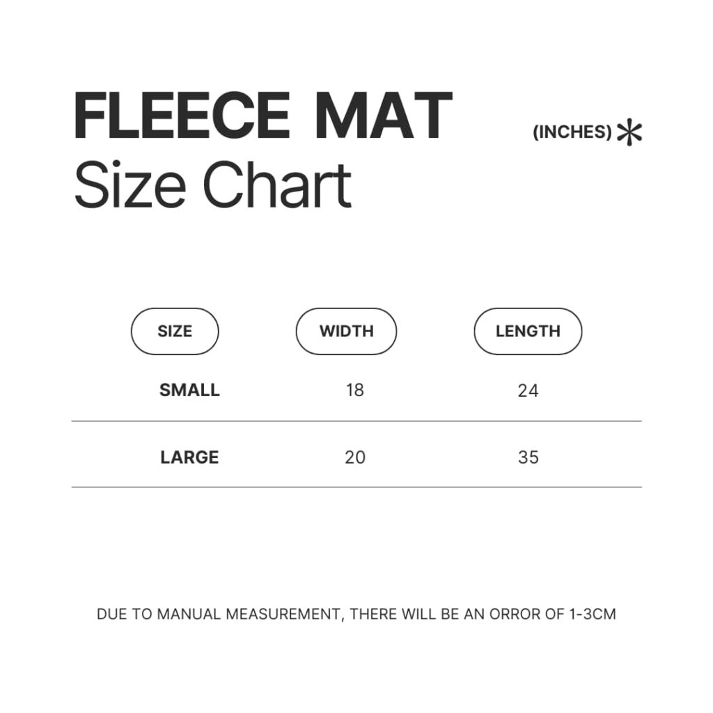 Fleece Mat Size Chart - Westside Gunn Merch