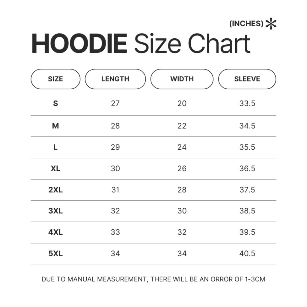 Hoodie Size Chart - Westside Gunn Merch