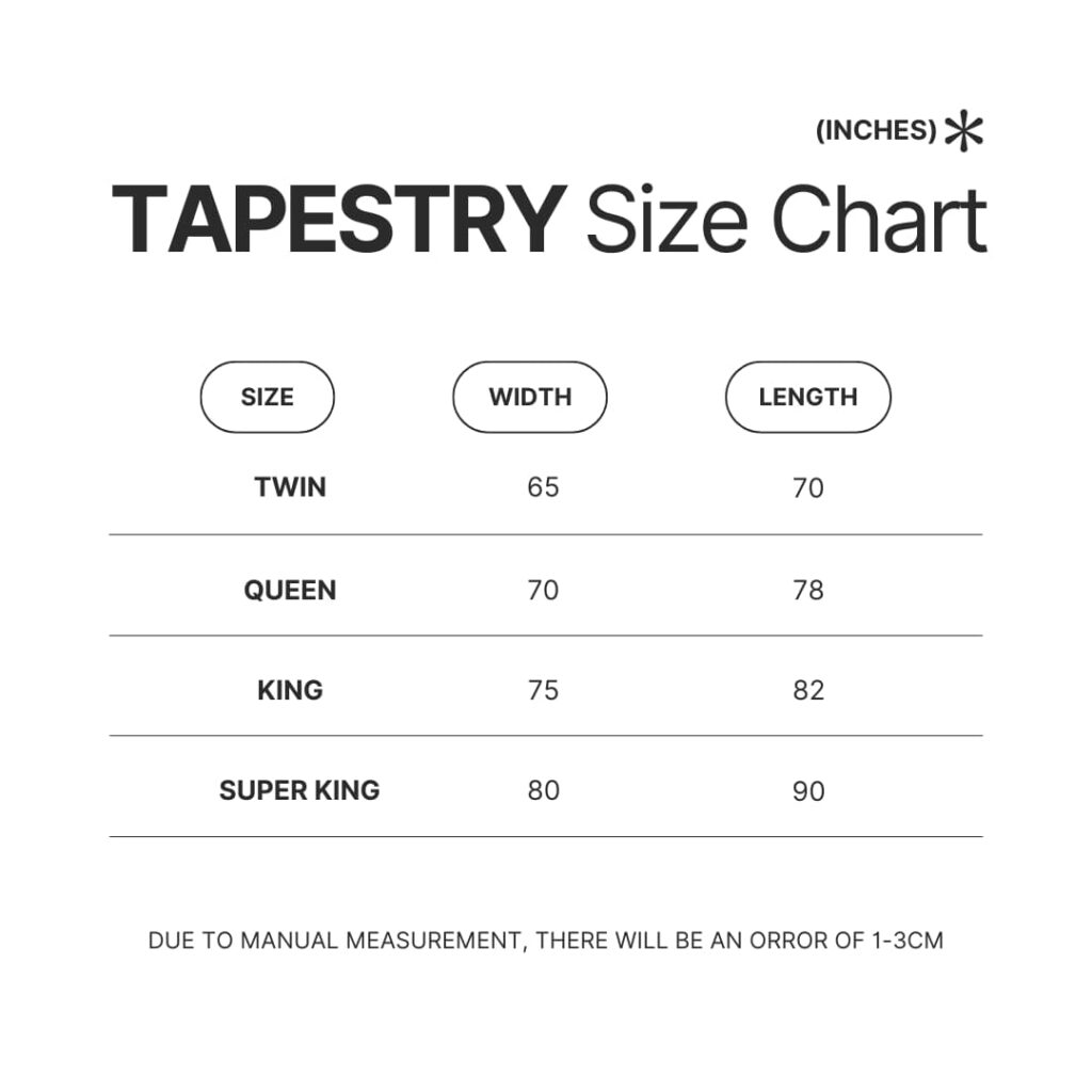 Tapestry Size Chart - Westside Gunn Merch